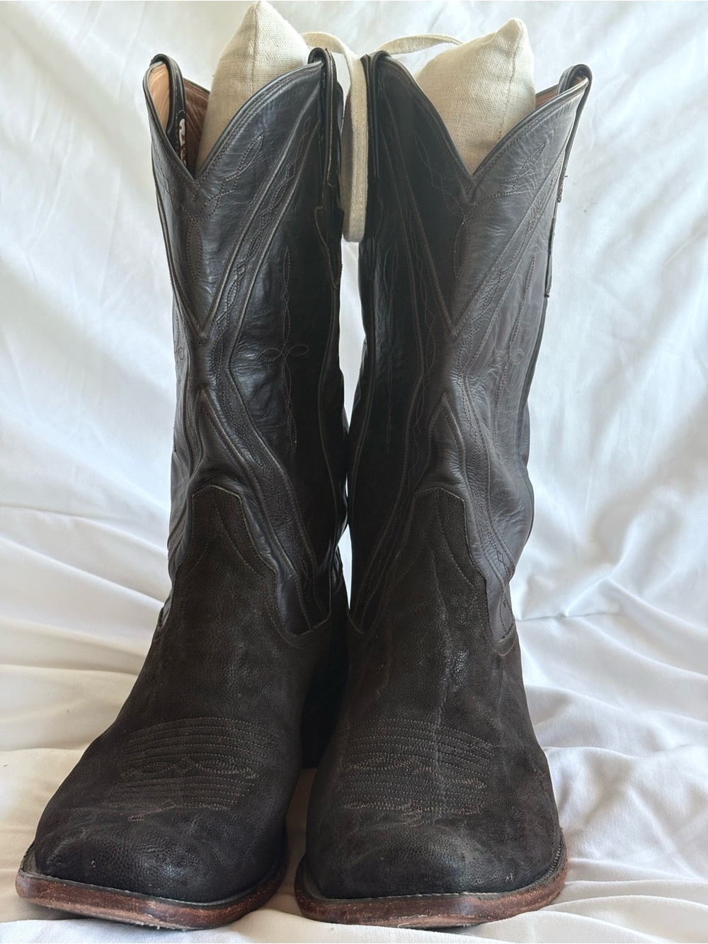 Men's Dark Brown Cowboy Boots - Classic Western Leather